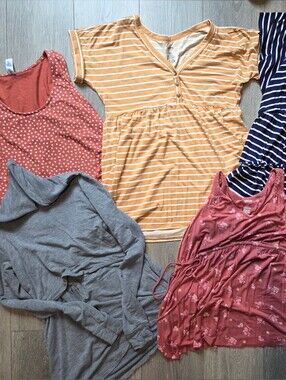 5 X-small Maternity/nursing friendly Shirts